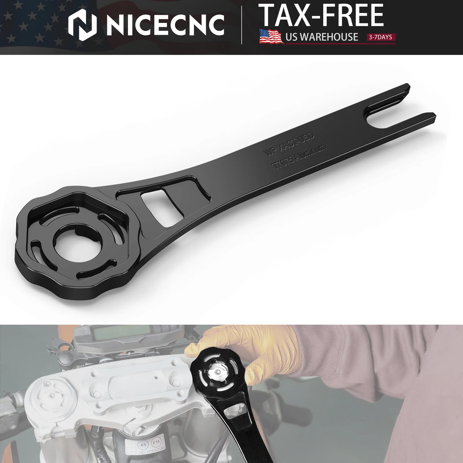 

NICECNC для KTM EXC 300 2024, универсальный гаечный ключ для подвески для KTM EXCF 350 SX 125 SXF 450 Husqvarna TE300 GasGas EC300