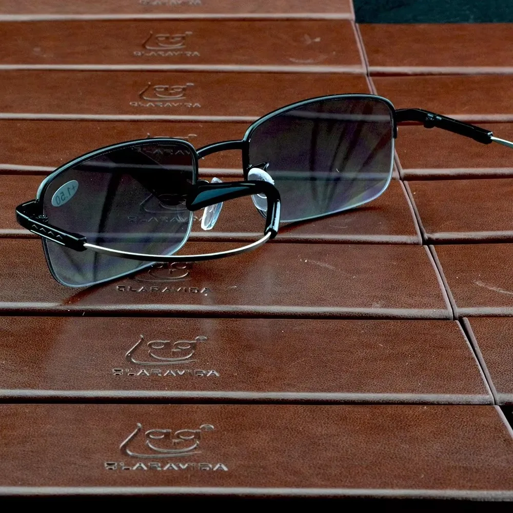 Clara Vida 2 in1 Eyewear Reading Sunglasses Men Rectangular Multi-Functional Executive Sunglasses Outdoor +1+1.5+2+2.5+3+3.5+4