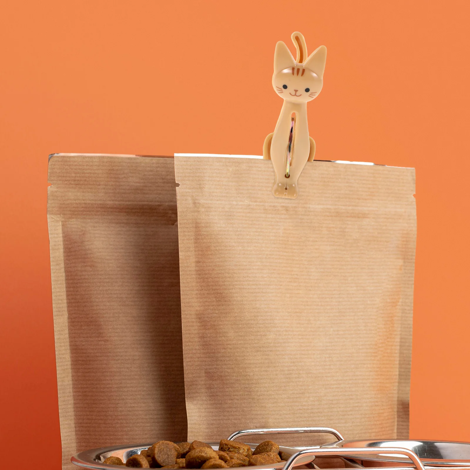 

4pcs Windproof Clip Cute Cartoon Animal Chip Clips For Snack Bags Food Storage Kitchen Office Heavy Duty Plastic Bag Clamps