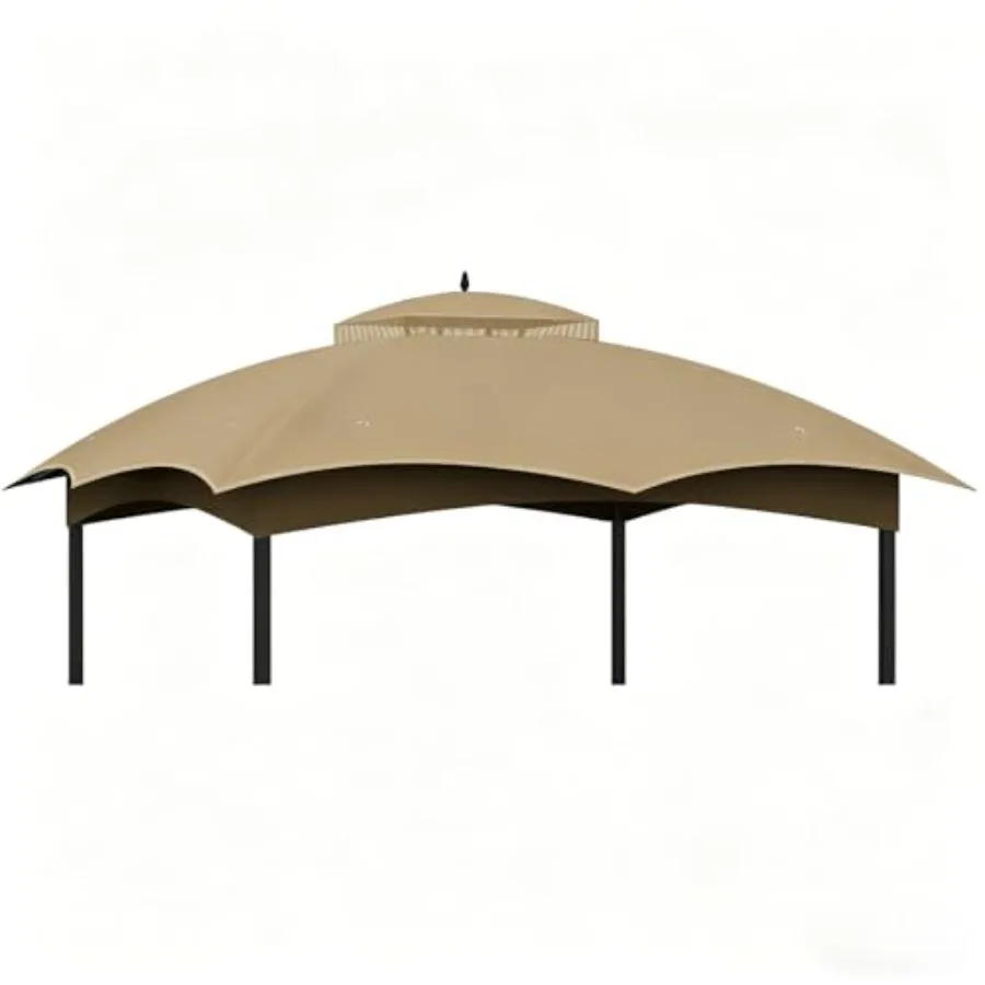 

Replacement Canopy Top Cover, Double Tiered Waterproof Canopy Roof for Lowe's Allen Roth Gazebo #GF-12S004B-1