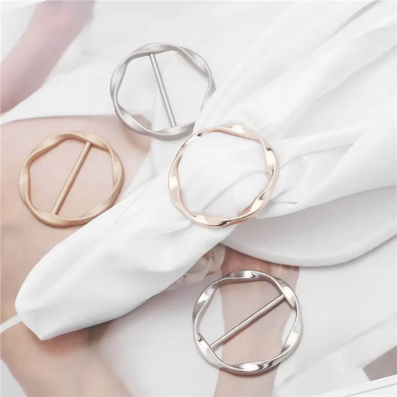 36Pcs Scarf Ring Clip T Shirt Tie Clips For Women Metal Tshirt Waist Tightener Clip Buckle Clothing Ring Clip