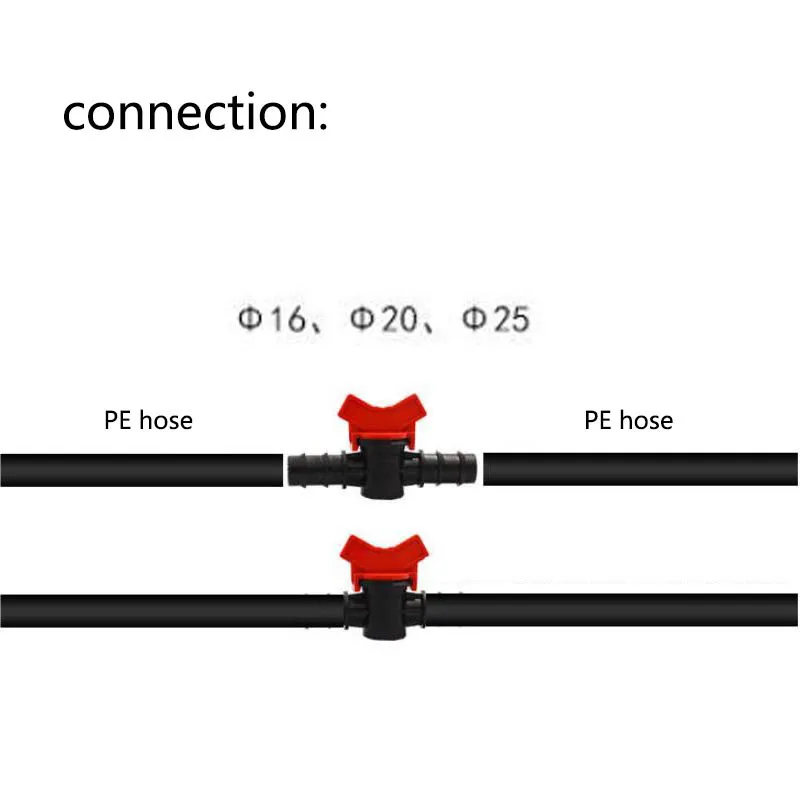 1/2 3/4 Garden Watering Hose Tap DN15 DN20 Irrigation Drip Water Valve 16mm 20mm 25mm Garden PE Waterstop Connector Cranes C2