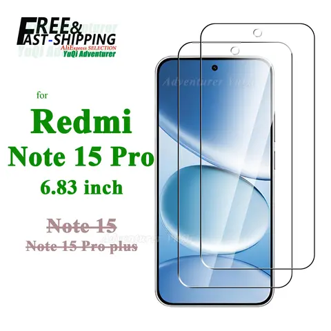 Screen Protector For Redmi Note 15 Pro Xiaomi Tempered Glass HD 9H Transparent Clear Anti Scratch Case Friendly