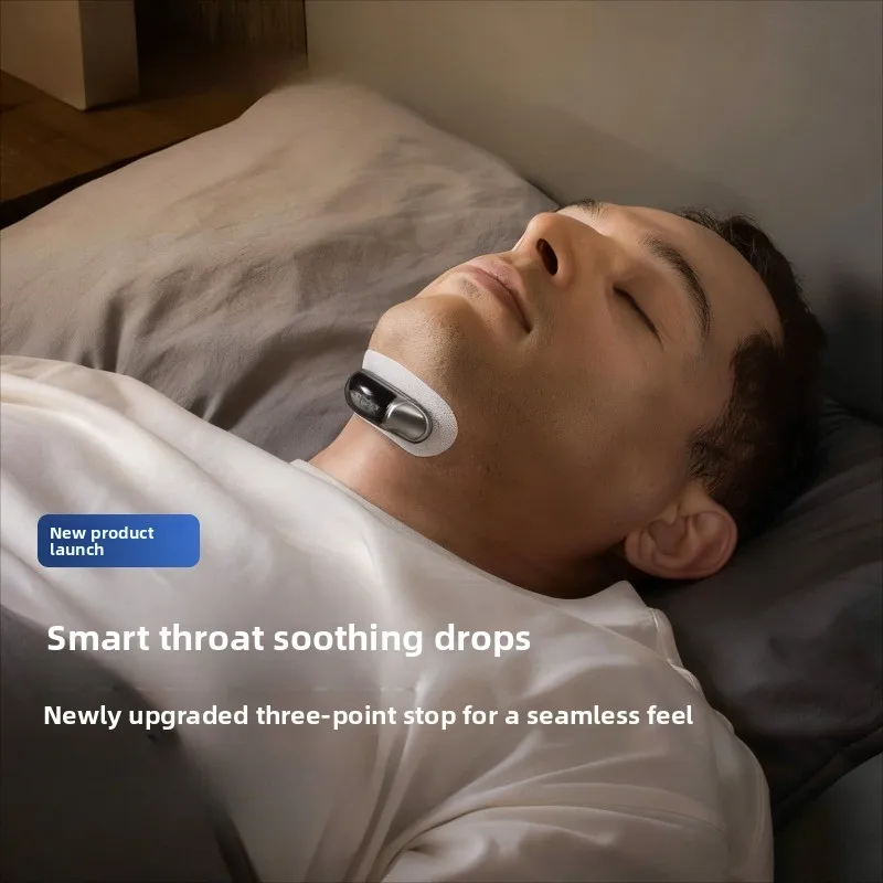 Artificial intelligence throat massager anti-snoring device + extra 20 stickers