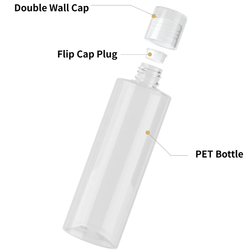 100ml 120ml 150ml High Quality Spray Bottles 3oz 5oz Clear Plastic Atomizer With Double Wall Cap