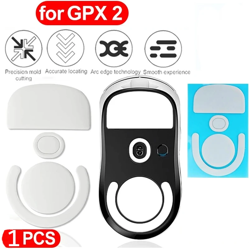 1 Set Mouse Skates Glides Feet Pad, Round Curved Edges Mouse Feet Sticker for Logitech GPX Superlight 2 Mouse