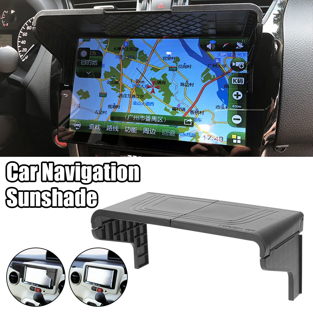 GPS Anti-Glare Shield Display Screen Visor Interior Accessories Car GPS Navigation Sun Shade 7-12 Inch Universal