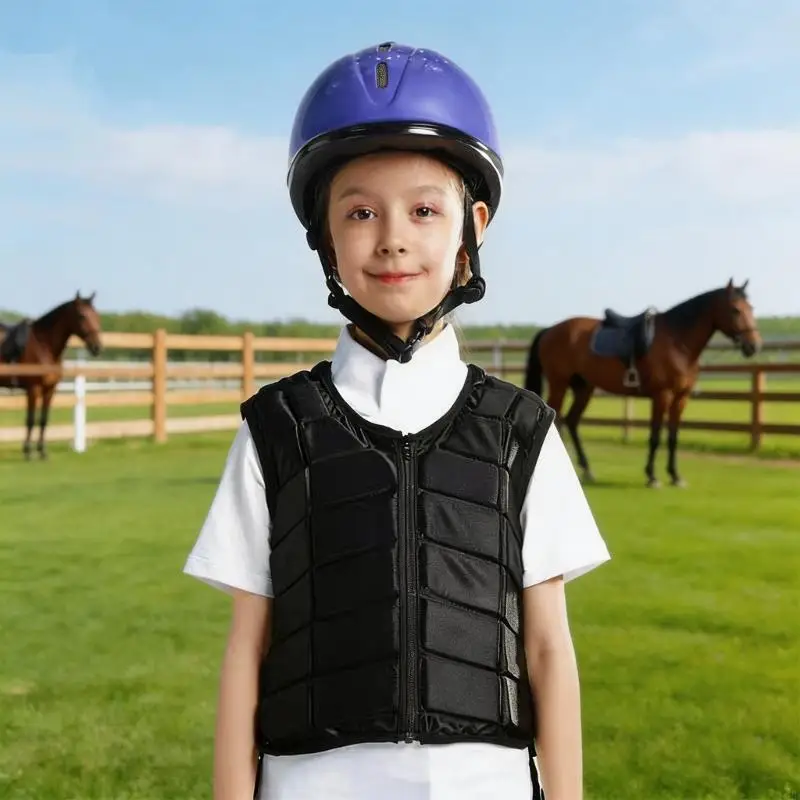 Adjustable Childrens Riding Body Armors with Zipper Light Weight Horse Riding Training Waistcoat For Maximums Comfortable 24BD