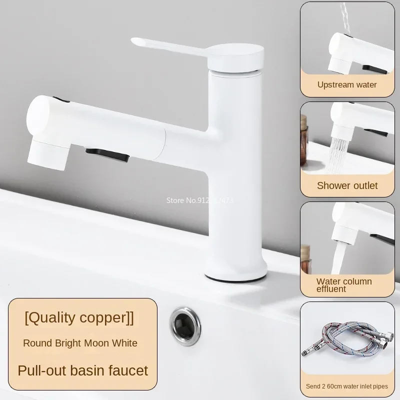 

Basin Faucet Made of Alloy Material That Can Be Pulled Out, Suitable for Sending 1/2 Hose To Bathroom and Kitchen