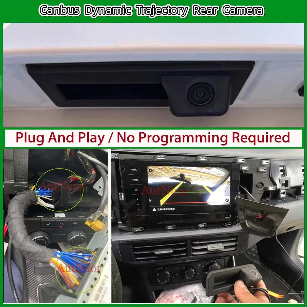 HD Night Vision Rear Reverse Backup Camera for VW Touran 1T3 T5 2016-2021 MIB2 Plug & Play No Coding Required