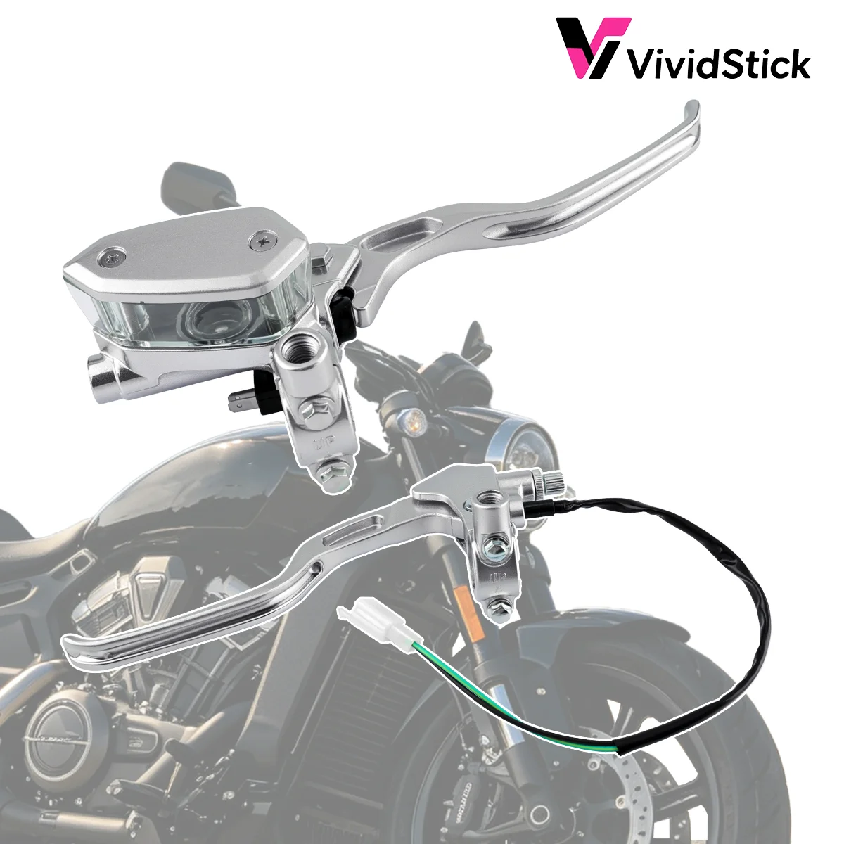 1pair Universal Aluminum Alloy Brake Master Cylinder And Clutch Lever Kit Clear Reservoir For 7/8 22mm Motorcycle Handlebar Mod