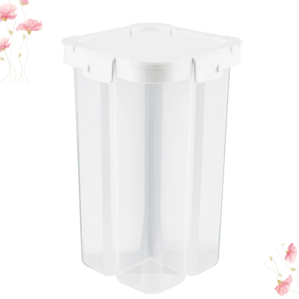 

4-Grid Transparent Grain Storage Containers Plastic Cereal Sealed Tanks For Dry Food Moisture-Proof Fresh Keeping Bpa Free