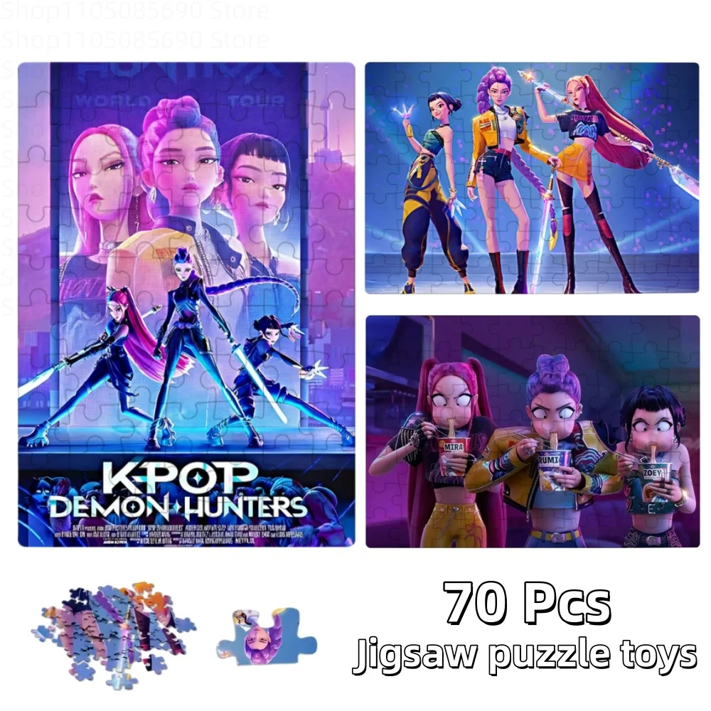 

Новые Kpops Охотники на демонов Руми Мира Пазлы Игрушки 70 шт. Kpop Фигурки Развивающие игрушки-головоломки Подарки на день рождения и Рождество