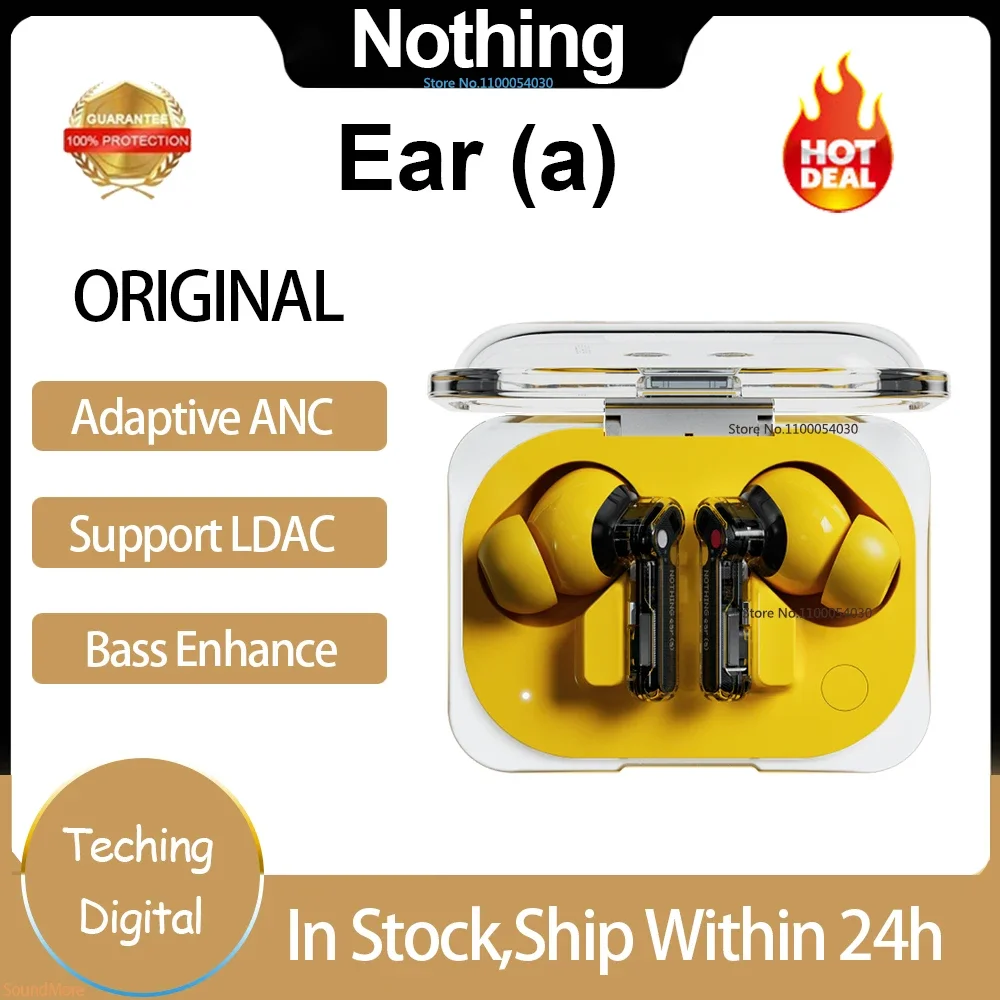 World Premiere Nothing Ear (a) Earphones 45dB ANC Dynamic 11 Mm Driver Bass Enhance Algorithm Support LDAC&EQs Global Version