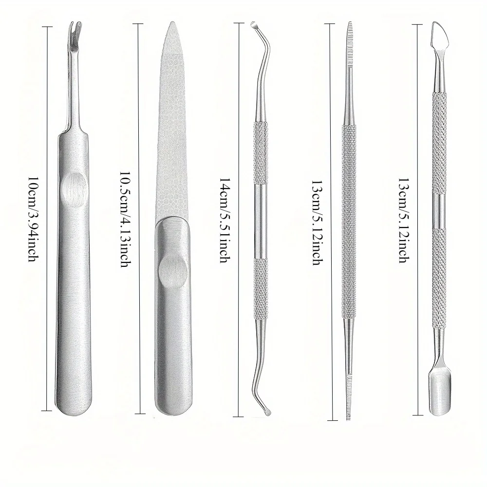 Stainless Steel Foot Care & Manicure Tool Set,with Removal Tools and Nail Care Accessories, Nail Care Tools|Practical Nail Kit