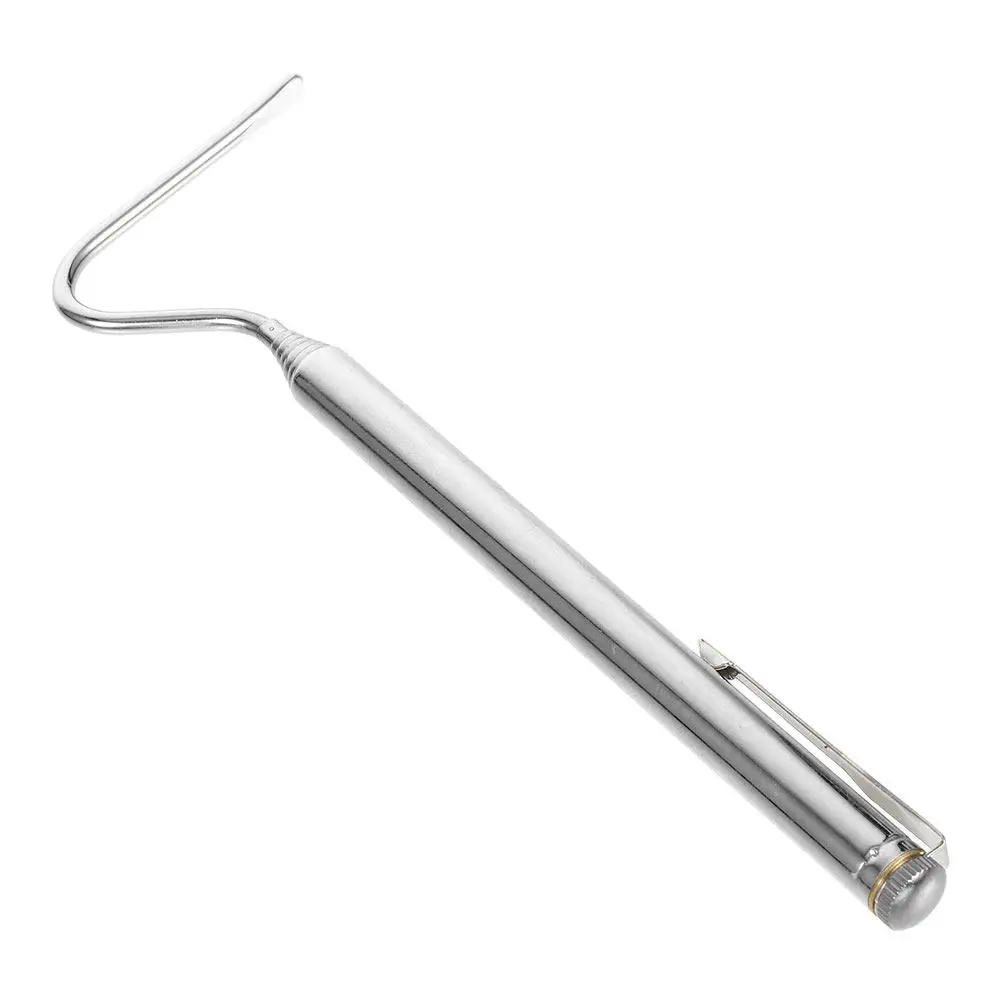 Stainless Steel Extendable Snake Hook 26 Inch Retractable Capture Tool Snake Control Specialist Herpetology Animal Handling