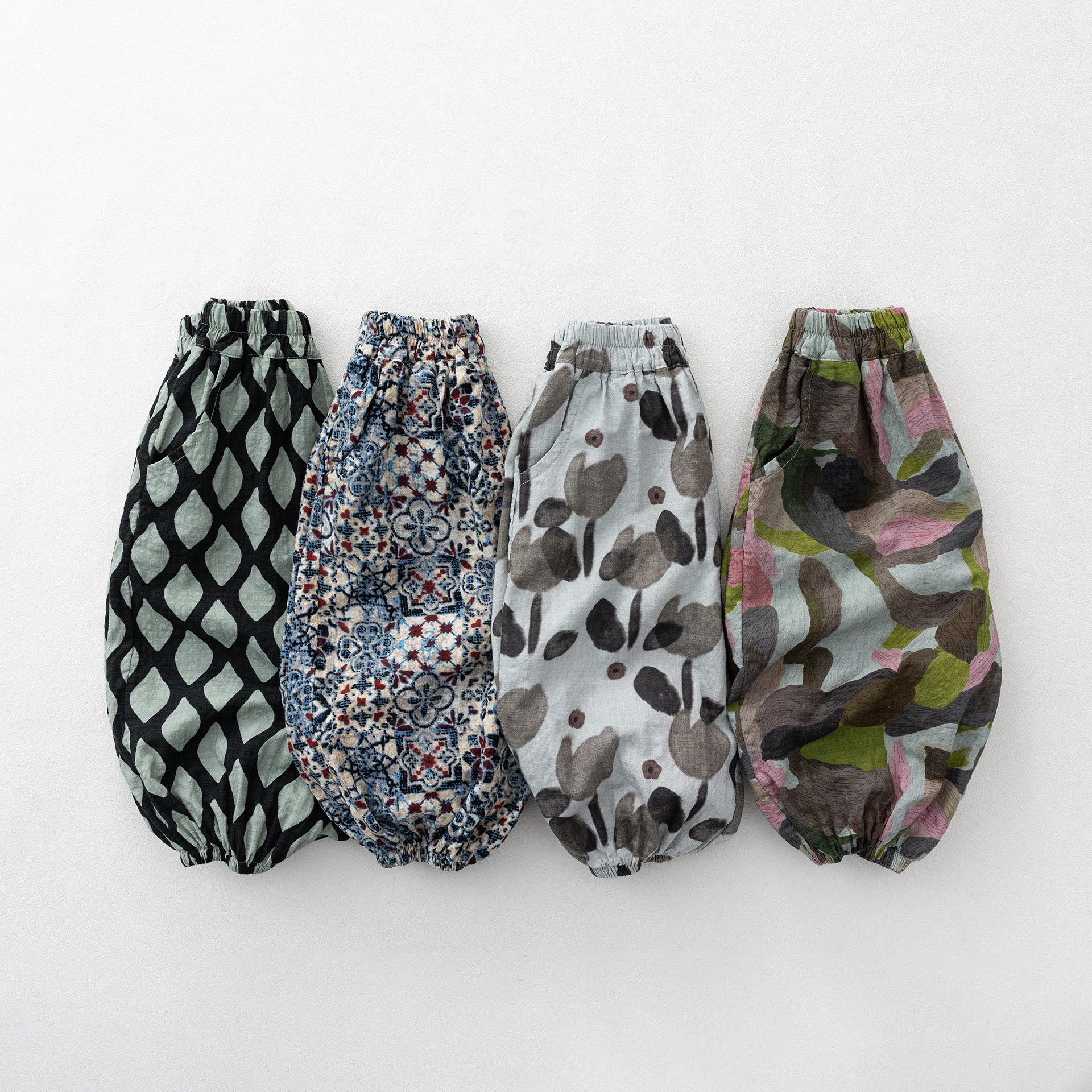 

2026 Summer New Boys Girls Fashion Print Trousers Children Casual Pants Thin Cotton Baby Mosquito-proof Pants Kids Clothes