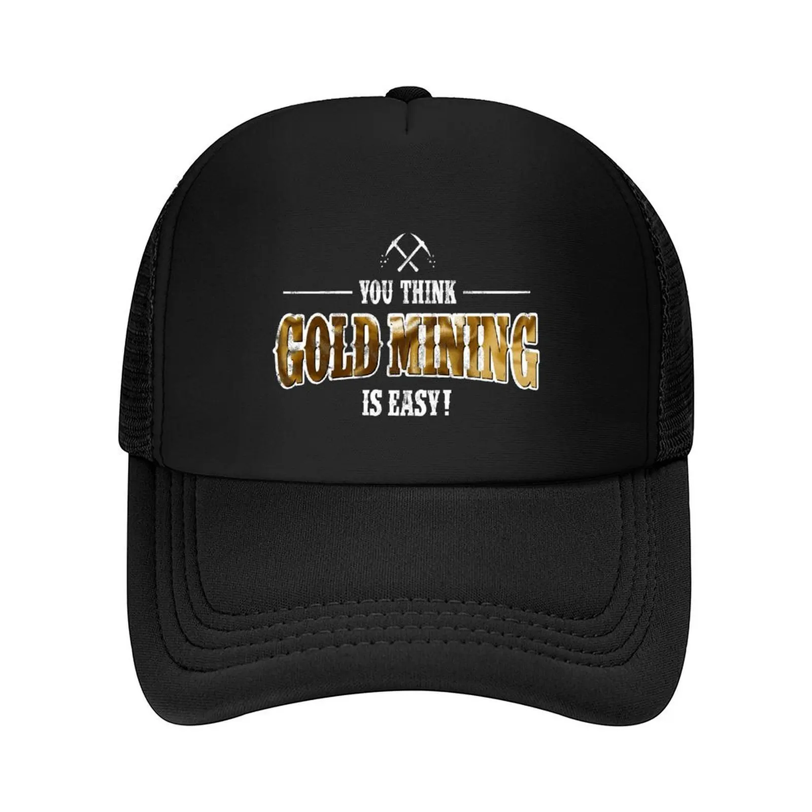 

GOLD MINING STATEMENT VINTAGE USED LOOK, BY SUBGIRL Baseball Cap Visor Sunscreen designer cap Trucker Cap Women's Men's