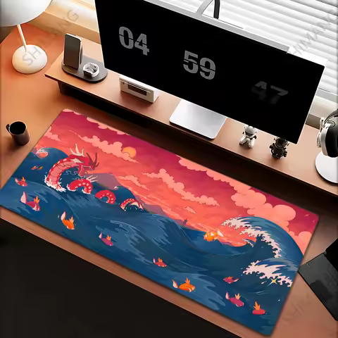 New Mouse Pad Larger XXL Speed Mini Pc Computer Keyboard Pad Pokemon Gyarados Desk Mat Gaming Accessories Home Mousepad For LOL