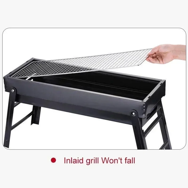 

New Large BBQ Barbecue Grill Folding Portable Charcoal Outdoor Camping Picnic Burner Foldable Charcoal Camping Barbecue Oven