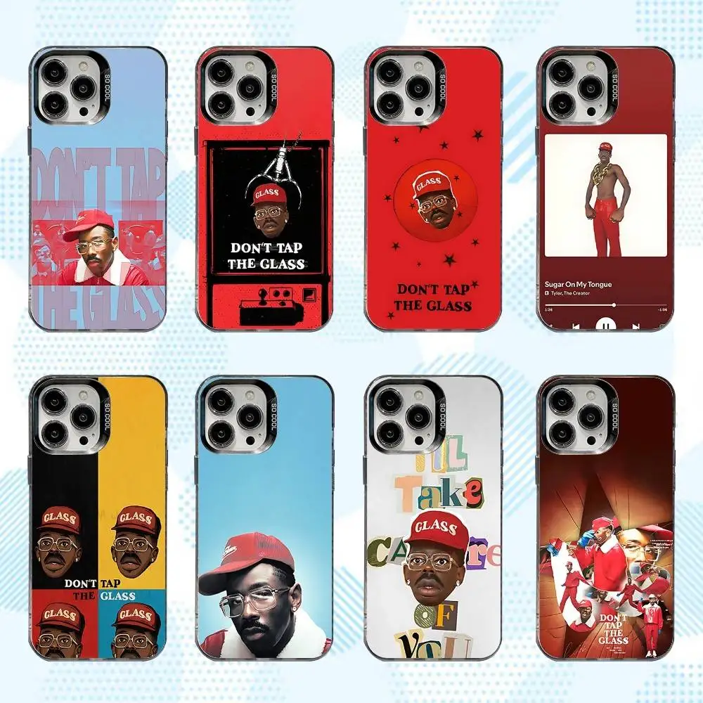 

T-Tyler DONT TAP THE GLASS Phone Case For iPhone 16,15,14,13,12,11,Mini,Pro,SE,MAX White Matte Shockproof Cover