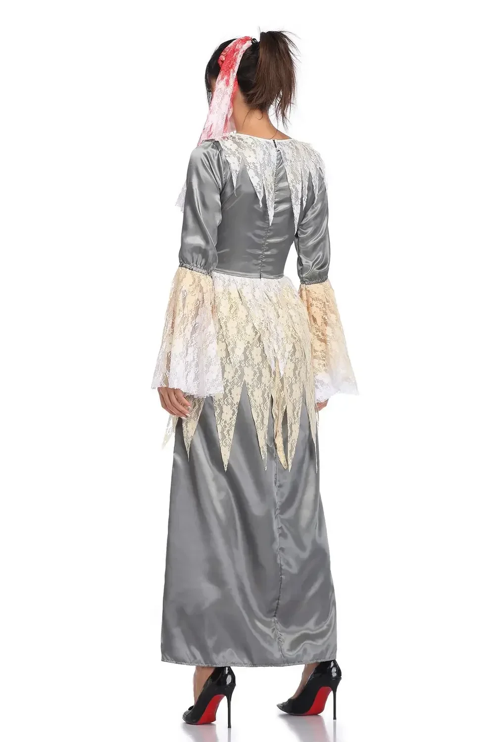 M-xl traje de halloween vampiro sangrento fantasma noiva traje festa de máscaras assustador fantasma noiva