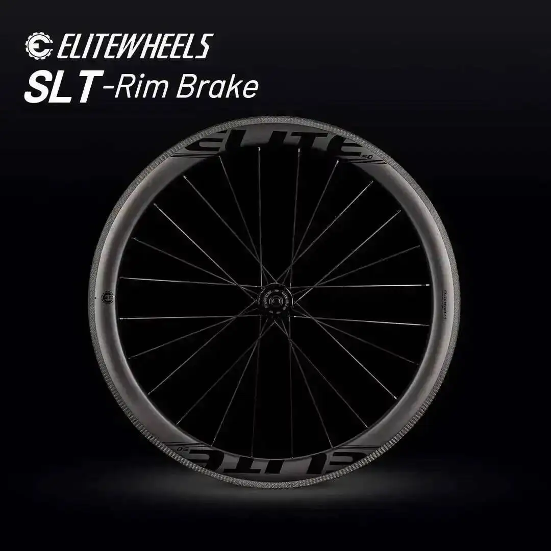 AliExpress ELITEWHEELS SLT Rim Brake Road Carbon Road Wheelset Pillar 1423 Clincher Tubeless 3KTwill Brake Ceramic Bearing Hub Tubeless