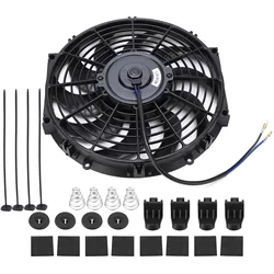 12 Inch Universal Car Slim Push Pull Electric Engine Cooling Fan 12V with Mounting Kit