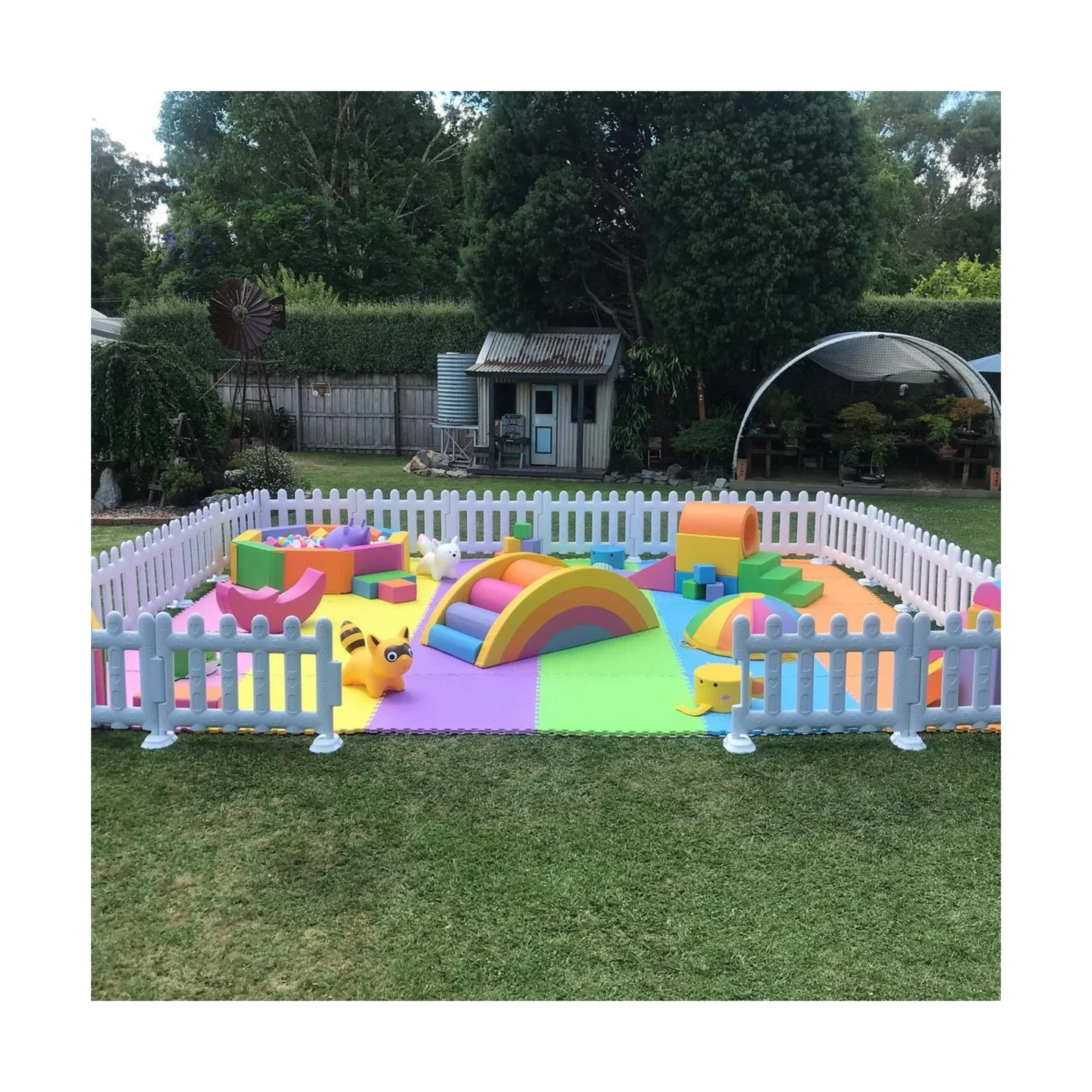 

Customized Indoor Equipment Baby Role Play House Kindergarten Kid Playground Outdoor Soft Play Kids Party Equipment Commercial
