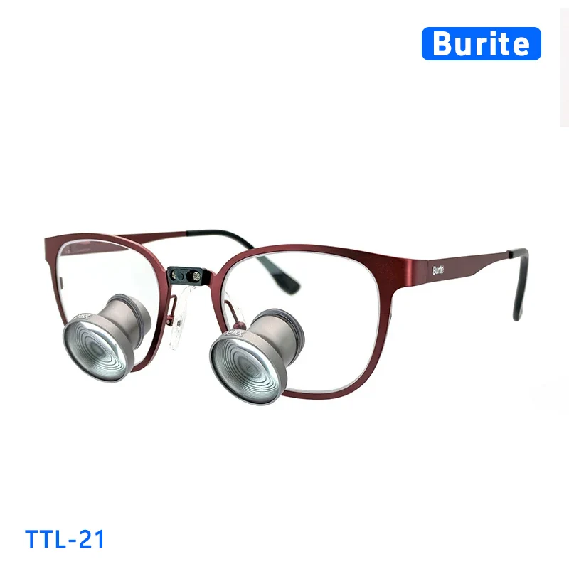 

Burite новые гальлийские лупы TTL 2,5X/3,0X/3,5X серебристые линзы Стоматологические хирургические лупы Металлические линзы, титановая оправа, очки для близорукости