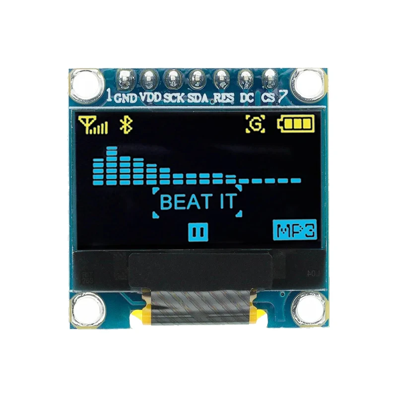 1-5 pces 0.96 "Polegada 7pin interface 128x64 módulo de exibição oled ssd1306 i2c iic spi porta serial tela oled para stm32 c51 DC3-5V