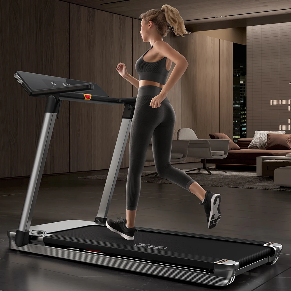 China Manufacturer Electric Smart Treadmill 123x46cm Running Area Treadmill Machine With FIT APP