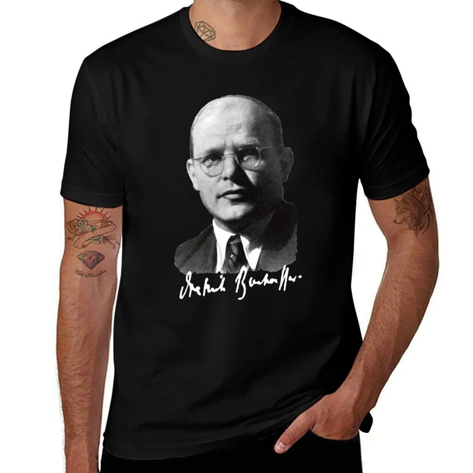 Dietrich Bonhoeffer Portrait T-Shirt Quick Dry Sports Short Sleeve Tee