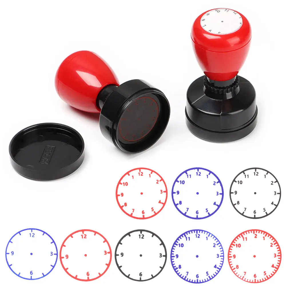 Sello de Dial de reloj de reconocimiento de aprendizaje, sello de enseñanza de profesor, sellos de Dial de reloj, sello de escuela primaria, juguetes para niños, suministros escolares