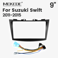 MEKEDE Dashboard Mount Panel Kit Car Radio Bezel for Suzuki Swift 2011 2012 2013 2014 2015 Panel frame kit Cable Harness Fascia