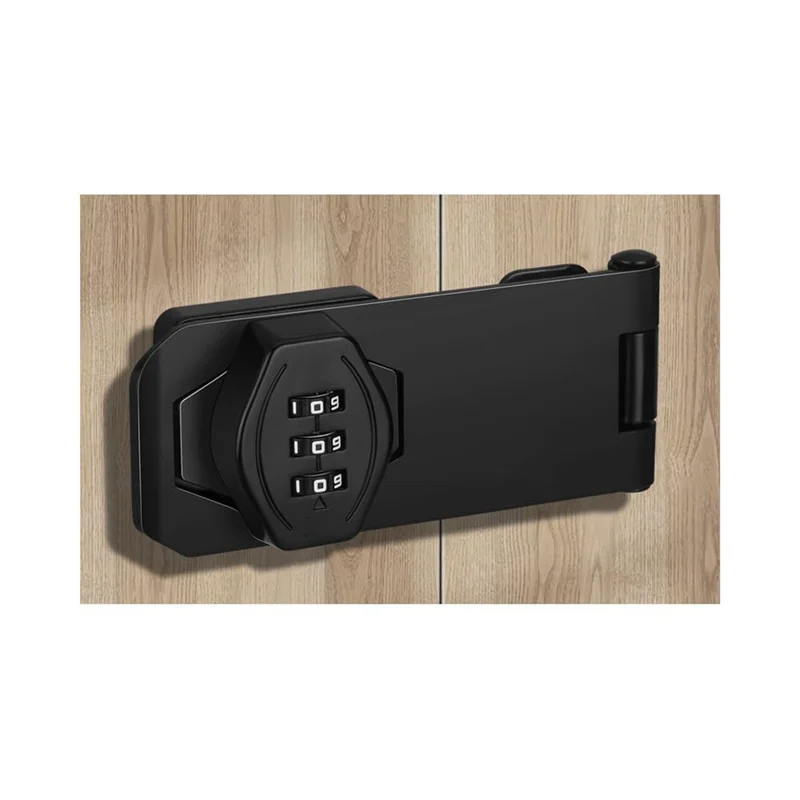 1 шт., замок для шкафа без ключа, черный, 4 дюйма, 3-значный пароль, кодовый замок с защелкой, поворотная ручка, деревянный ящик, шкаф