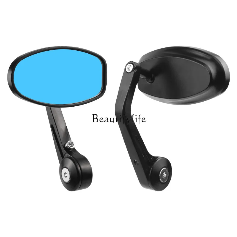 Motorcycle rearview mirror, modified reversing oval retro reflector