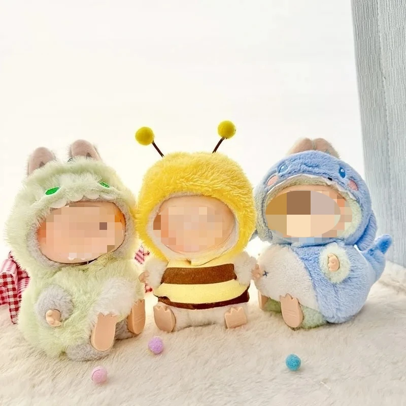 

Кукольная одежда, комбинезон с изображением динозавра, пингвина, акулы, пчелы, милый комбинезон с животными на 17 см