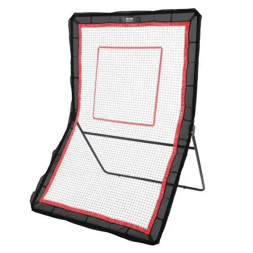 5x7 Ft Adjustable Lacrosse Rebounder & Volleyball Bounce Back Net - Pitchback Training Wall for Baseball & Softball