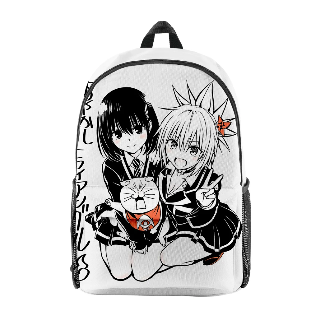 Trendy Popular Ayakashi Triangle Anime pupil Bookbag Notebook Backpacks 3D Print Oxford Waterproof Boys/Girls Travel Backpacks