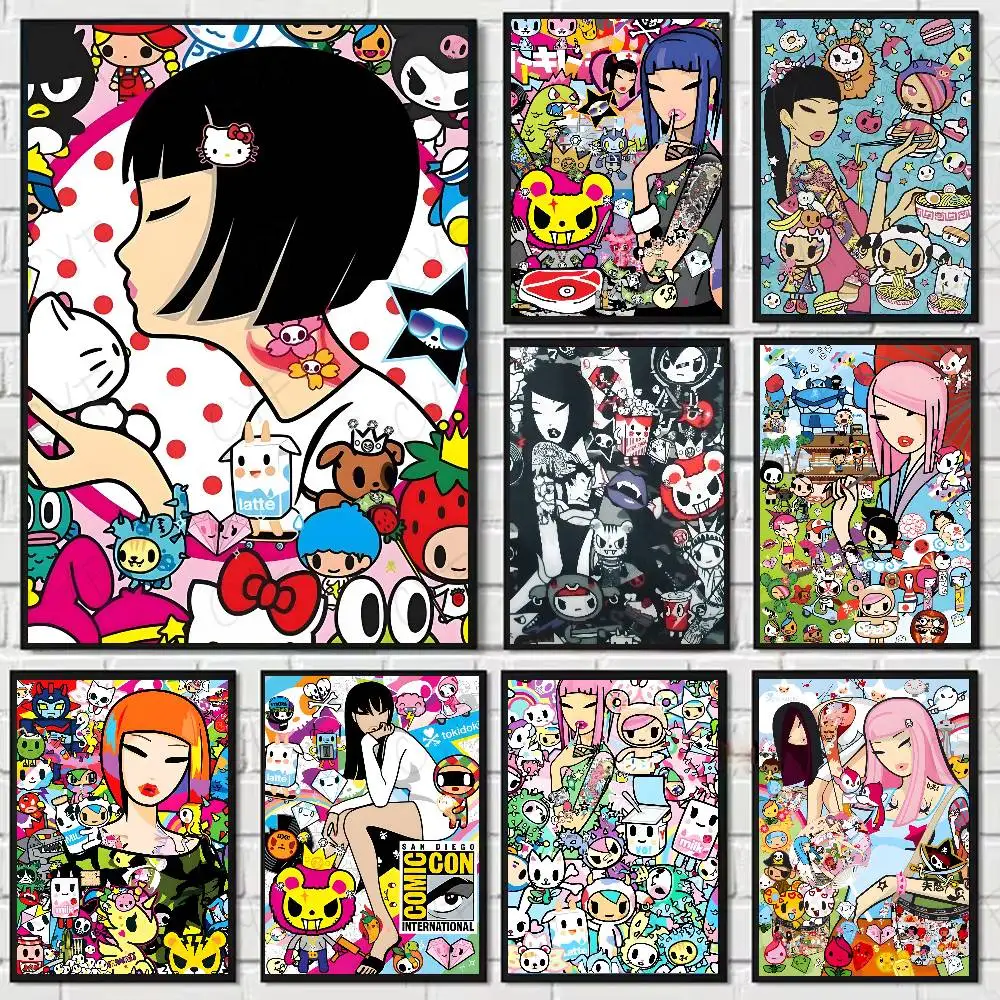 Kawaii T-Tokidoki Anime Poster HD art sticky wall waterproof home living room bedroom aesthetic decoration
