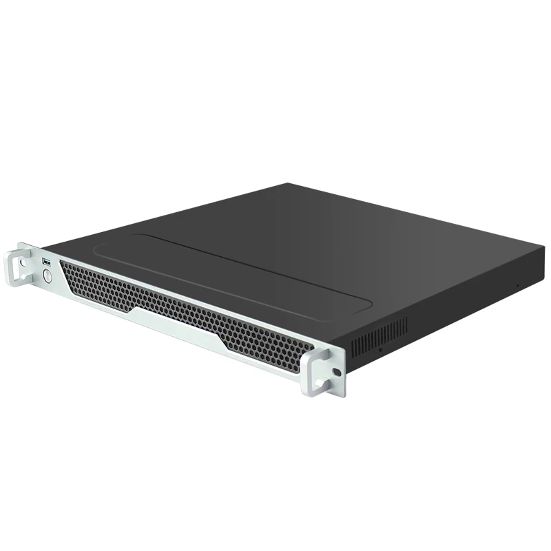 1U chassis, 400MM aluminum alloy panel, 3.0 USB interface, CD switch, firewall, soft routing server, industrial control