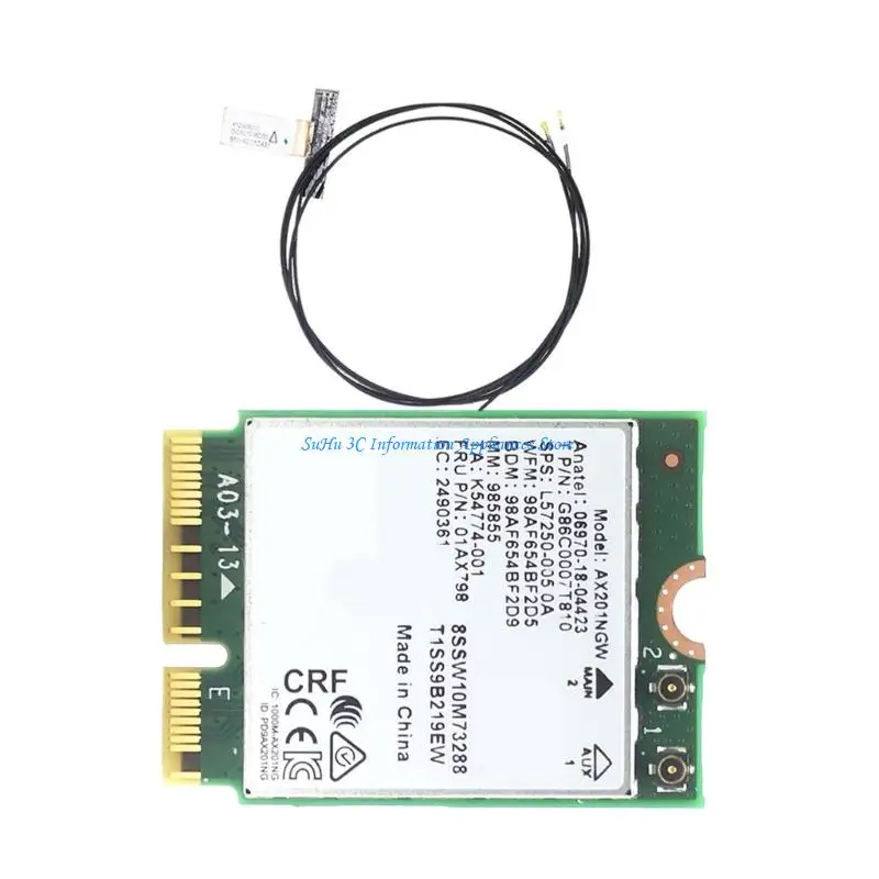 

AX201NGW Wi-Fi-карта, полоса пропускания 160 МГц, беспроводная карта 3000 м, поддержка Bluetooth-совместимой версии 5.0, с ПК