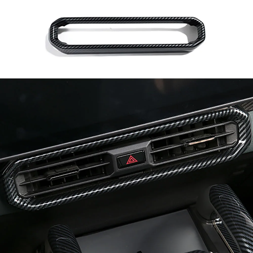

Car Center Console Air Conditioning Outlet Cover For Jetour Traveler T2 Abs Carbon Fiber Color Air Conditioning Outlet Cover