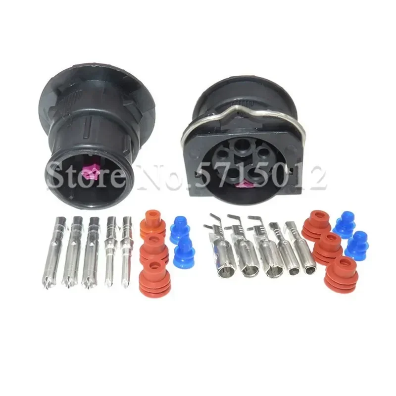 5 Hole Auto Headlight Assembly Wire Sockets Light Conenctor Waterproof Automotive Female Male Plugs For VW J6