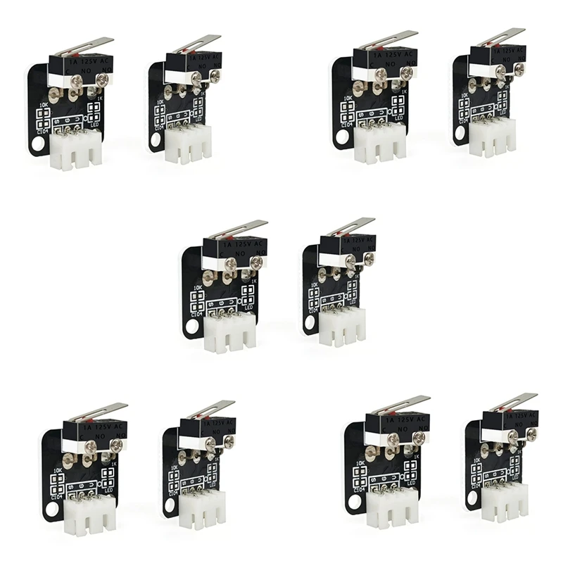 HOT-10 Pcs 3D Printer Part End Stop Limit Switch 3 Pin Compatible With CNC RAMPS 1.4 Reprap 3D Printer For CR-10 10S,S4,S5