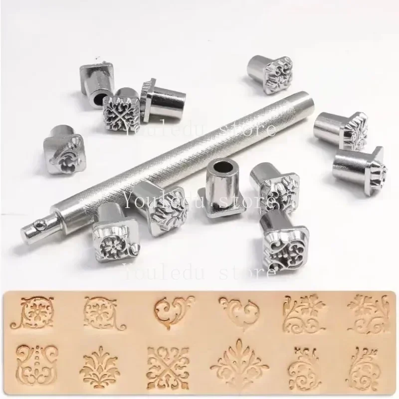 Stamps For Embossing Leather Tools Handmade DIY Craft Work Zodiac Grass Constellation Animal Mold  Set Metal Stamping Tool