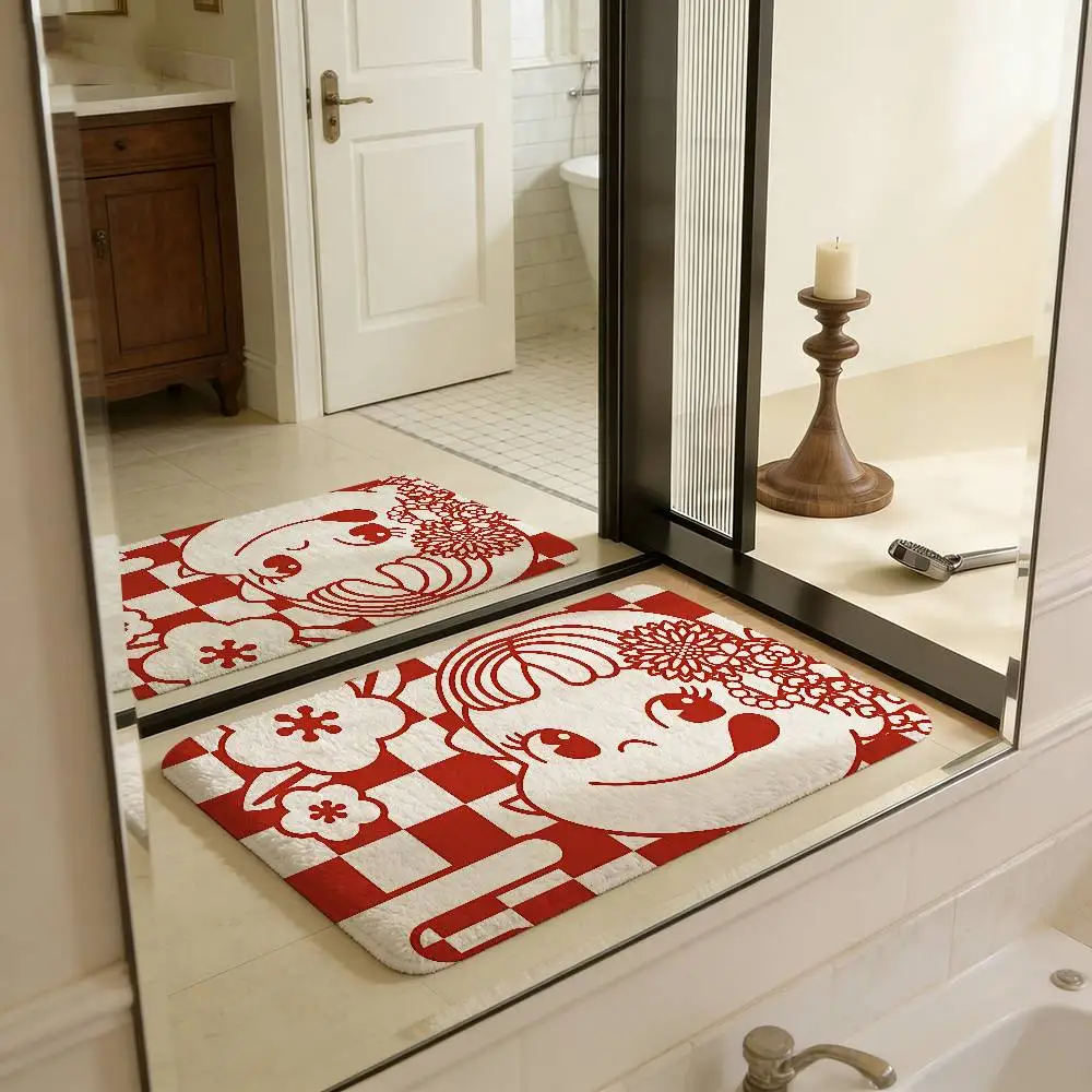 CUTE M-Milky P-Peko-chan Game Hallway Carpet INS Style Soft Bedroom Floor House Laundry Room Mat Anti-skid Bedside Area Rugs