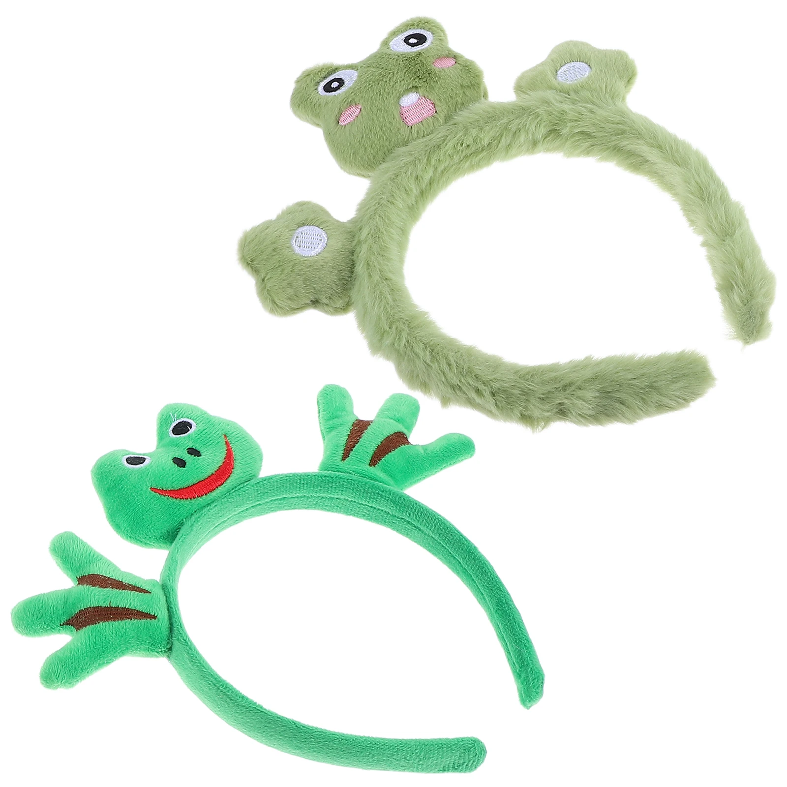 

2Pcs Cartoon Frog Headband Unique Design Lightweight Comfort Animal Cosplay Accessory for Parties Halloween Christmas