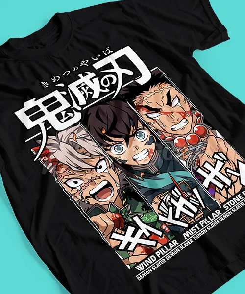 T-shirt For Anime Demon Slayer Muichiro, Gyomei y Sanemi